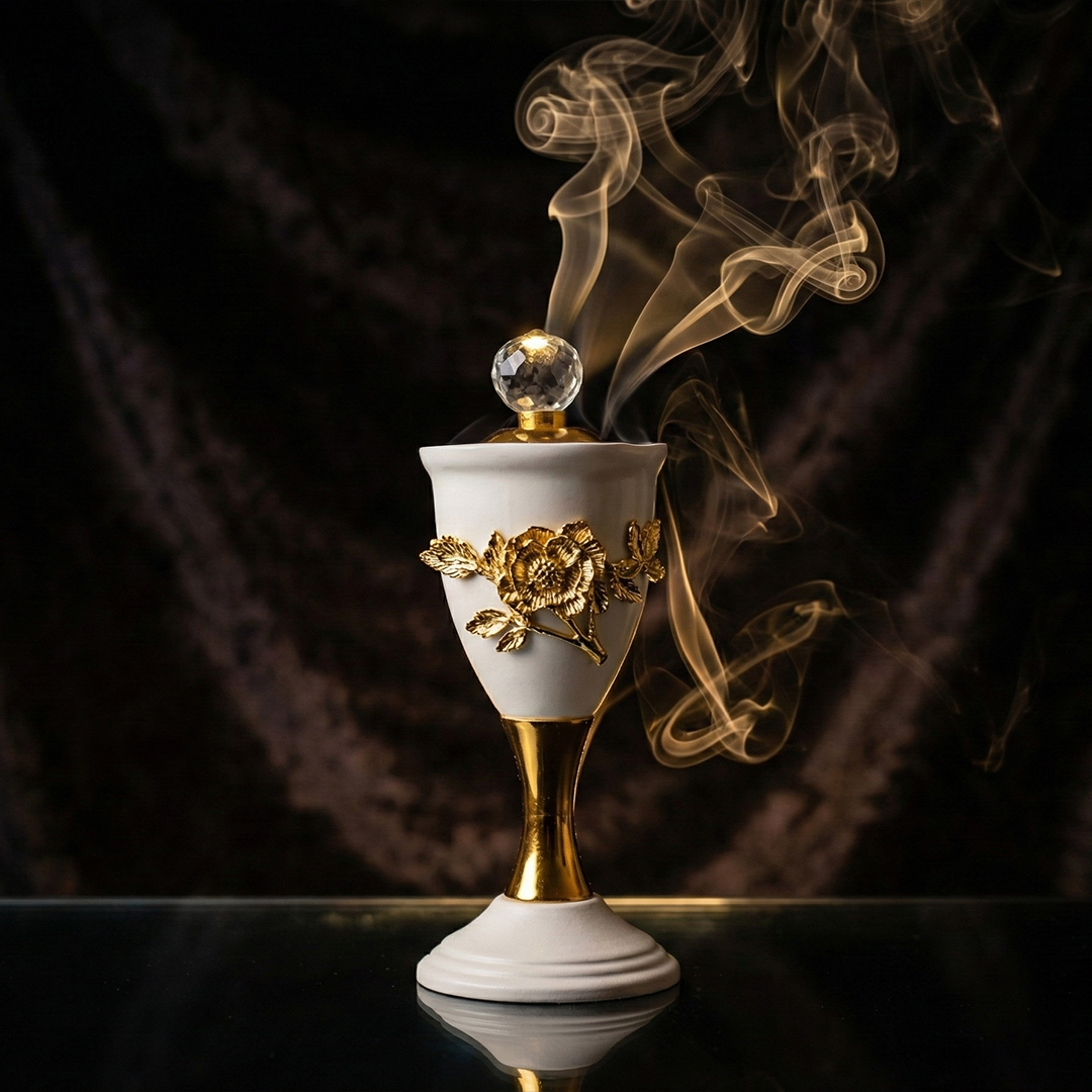 Vintage Floral Motif Electric Bakhoor Burner