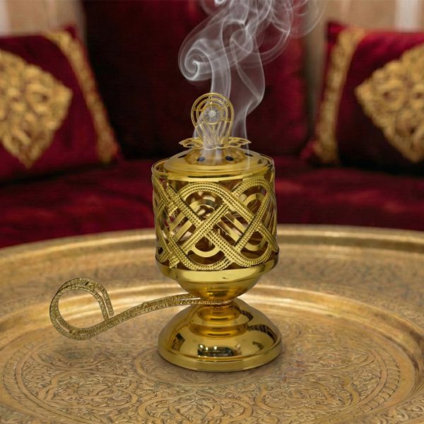 Royal Gold Metal Bakhoor Burner
