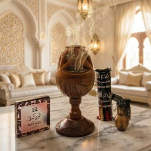 Classic Carved Wooden Burner Set