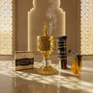 Royal Gold Burner Bukhoor Fatima Set