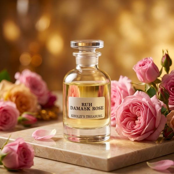 ruh damask rose perfume oil get from kholzi's treasure