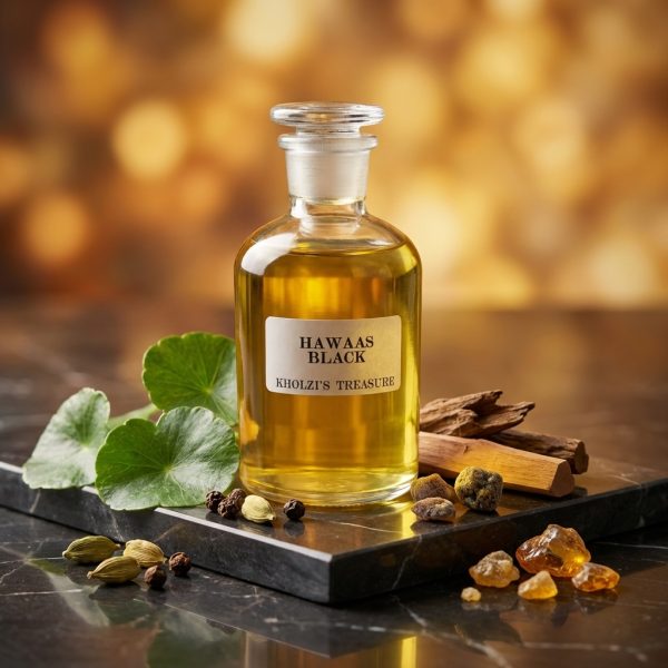 hawaas black perfume oil get from Kholzi's treasure