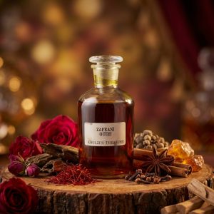 zafrani oudh perfume oil get from kholzi's treasure